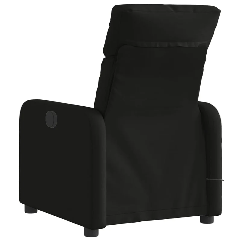 Fauteuil de relaxation TV fonction massage inclinable électrique 6 points de massage en tissu noir DEC027232