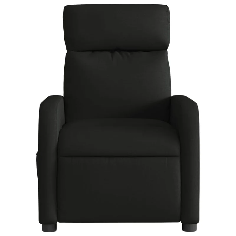 Fauteuil de relaxation TV fonction massage inclinable électrique 6 points de massage en tissu noir DEC027232