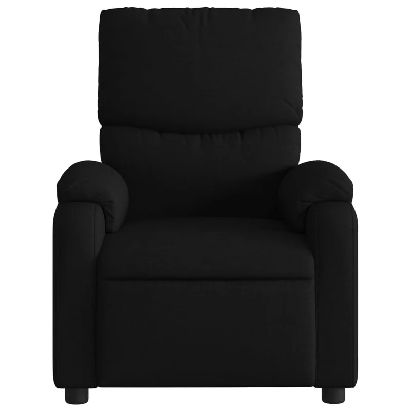 Fauteuil de relaxation TV fonction massage inclinable électrique 6 points de massage en tissu noir DEC027228