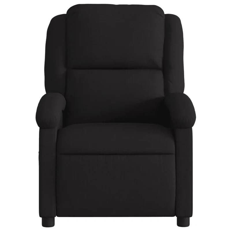 Fauteuil de relaxation TV fonction massage inclinable électrique 6 points de massage en tissu noir DEC027225