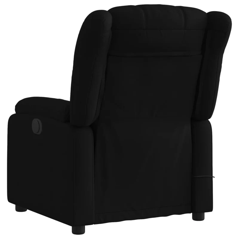 Fauteuil de relaxation TV fonction massage inclinable électrique en tissu noir DEC027222