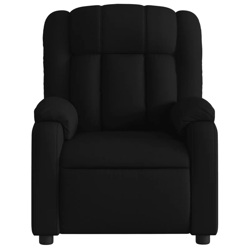 Fauteuil de relaxation TV fonction massage inclinable électrique en tissu noir DEC027222