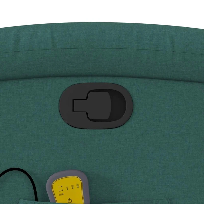 Fauteuil de relaxation TV fonction massage inclinable 6 points de massage en tissu vert foncé DEC027119