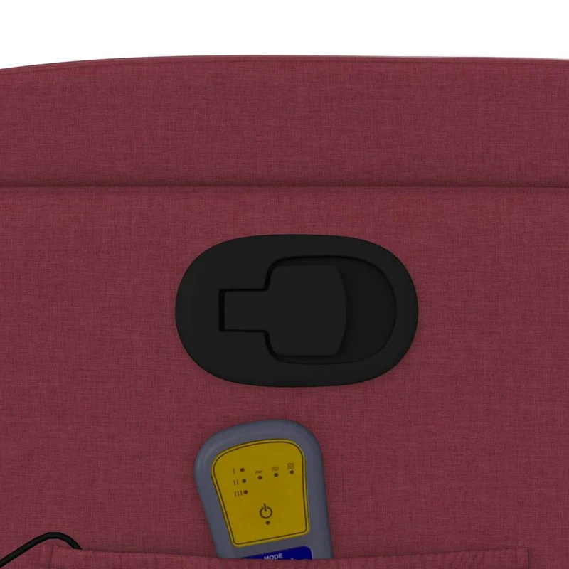 Fauteuil de relaxation TV fonction massage inclinable 6 points de massage en tissu rouge bordeaux DEC027093