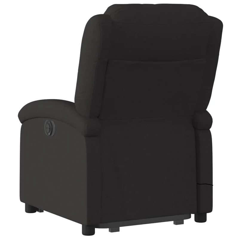 Fauteuil de relaxation TV fonction massage inclinable levage électrique en tissu noir DEC027069