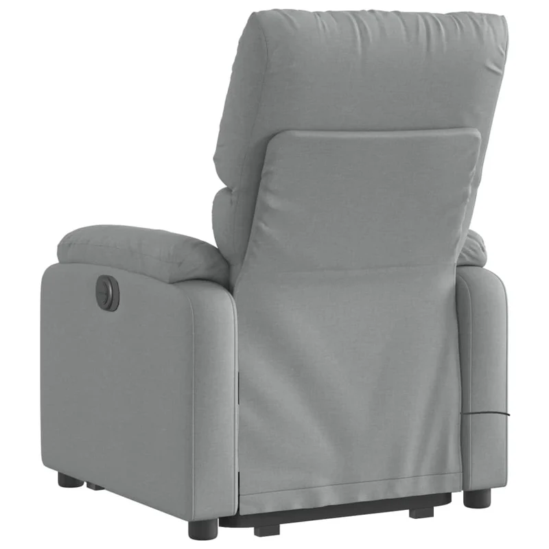 Fauteuil de relaxation TV fonction massage inclinable levage électrique en tissu gris clair tissu DEC026927