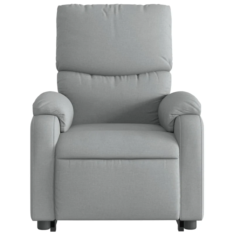 Fauteuil de relaxation TV fonction massage inclinable levage électrique en tissu gris clair tissu DEC026927