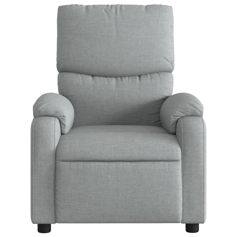 Fauteuil de relaxation TV fonction massage inclinable 6 points de massage en tissu gris clair DEC026913