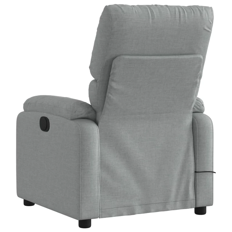 Fauteuil de relaxation TV fonction massage inclinable 6 points de massage en tissu gris clair DEC026913