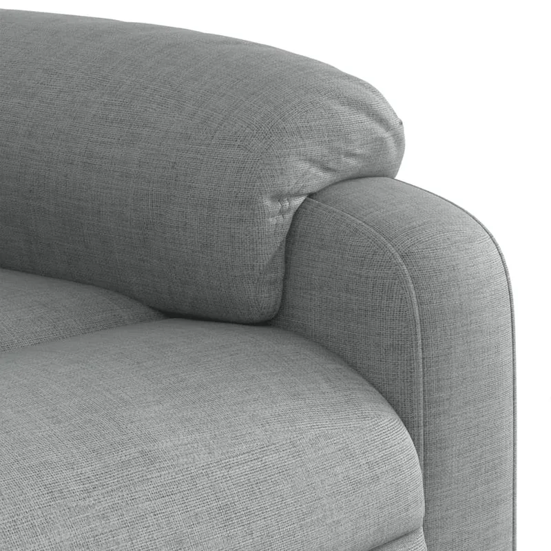 Fauteuil de relaxation TV fonction massage inclinable 6 points de massage en tissu gris clair DEC026913