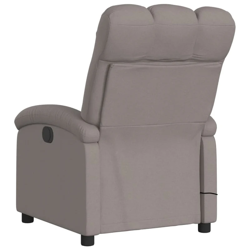 Fauteuil de relaxation TV fonction massage inclinable électrique 6 points de massage en tissu taupe DEC027271