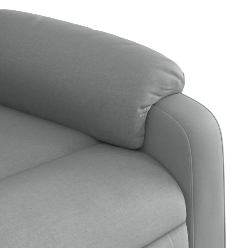 Fauteuil de relaxation TV fonction massage inclinable électrique 6 points de massage en tissu gris clair DEC027160