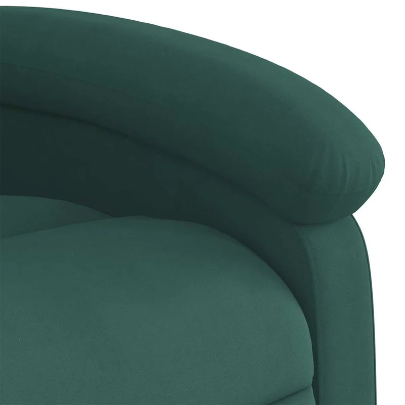 Fauteuil de relaxation TV fonction massage inclinable 6 points de massage en velours vert foncé DEC027130