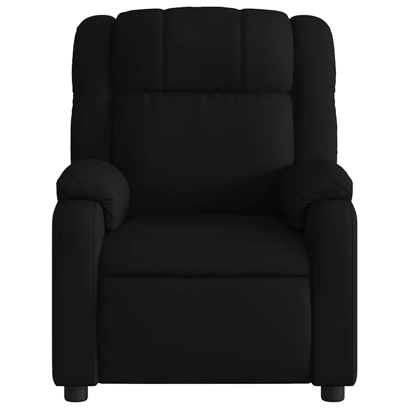 Fauteuil de relaxation TV fonction massage inclinable électrique 6 points de massage en tissu noir DEC027224