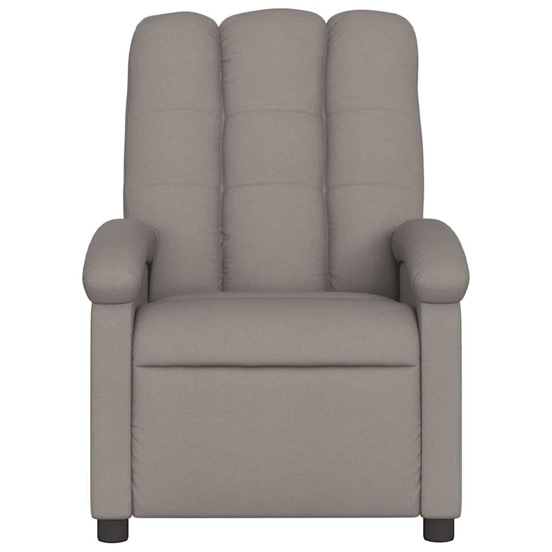 Fauteuil de relaxation TV fonction massage inclinable 6 points de massage en tissu taupe DEC027110
