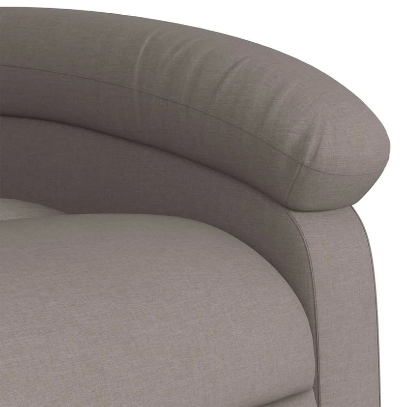 Fauteuil de relaxation TV fonction massage inclinable 6 points de massage en tissu taupe DEC027110