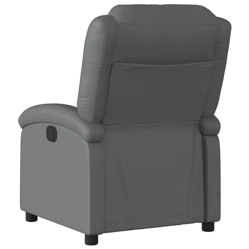 Fauteuil de relaxation TV fonction massage inclinable électrique 6 points de massage en PVC gris DEC027178