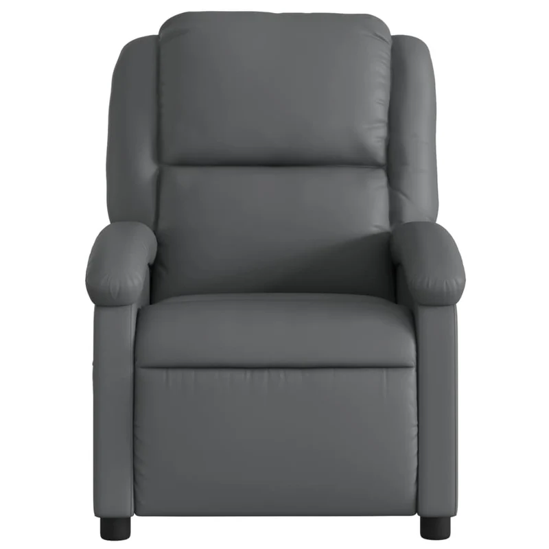 Fauteuil de relaxation TV fonction massage inclinable électrique 6 points de massage en PVC gris DEC027178