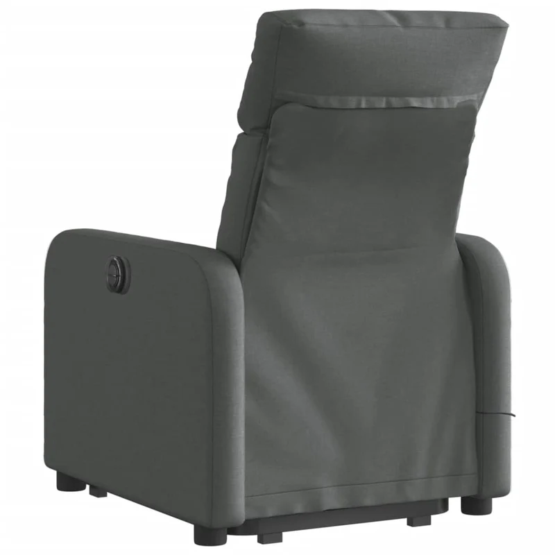 Fauteuil de relaxation TV fonction massage inclinable levage électrique en tissu gris foncé DEC026964