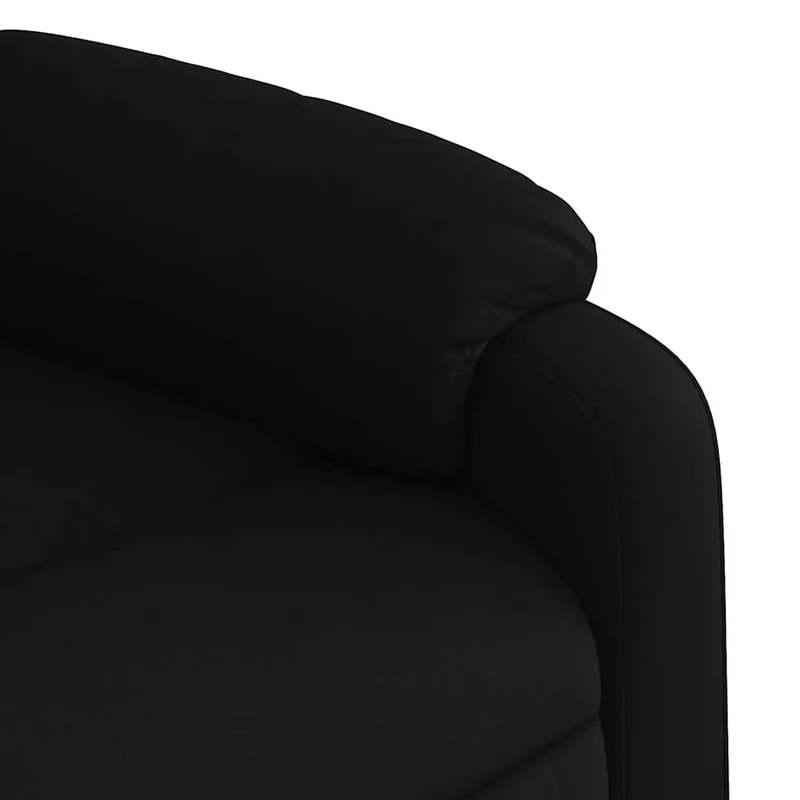 Fauteuil de relaxation TV fonction massage inclinable 6 points de massage en tissu noir DEC027062