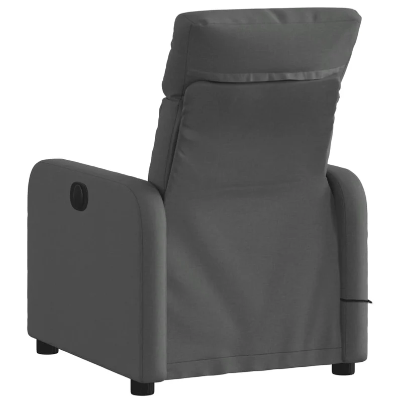 Fauteuil de relaxation TV fonction massage inclinable 6 points de massage en tissu gris foncé DEC026954