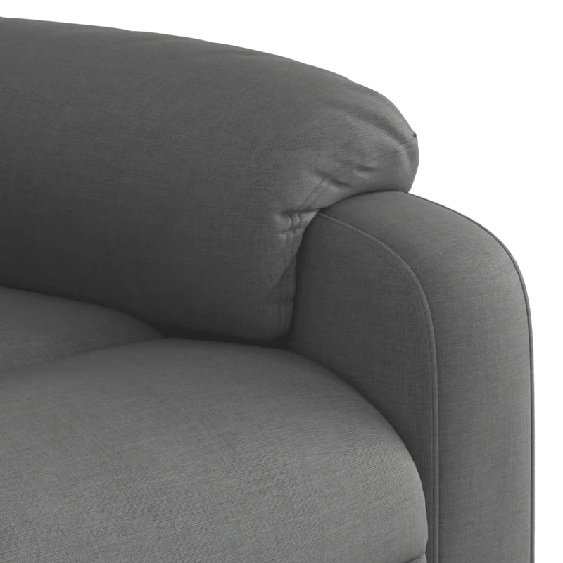 Fauteuil de relaxation TV fonction massage inclinable 6 points de massage en tissu gris foncé DEC026957
