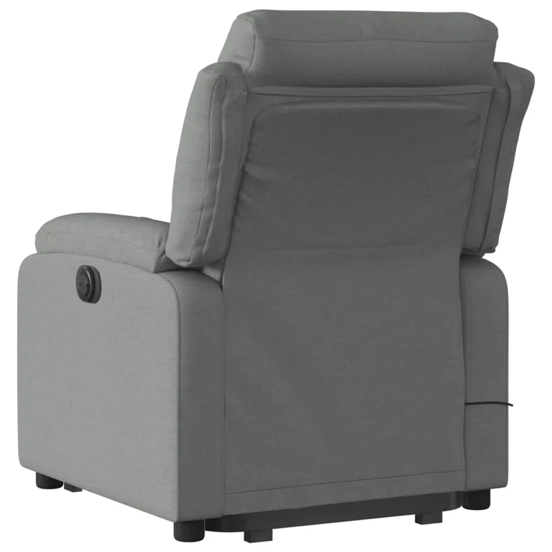 Fauteuil de relaxation TV fonction massage inclinable levage électrique en tissu gris foncé DEC026951