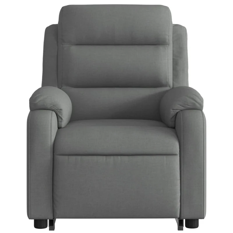 Fauteuil de relaxation TV fonction massage inclinable levage électrique en tissu gris foncé DEC026951