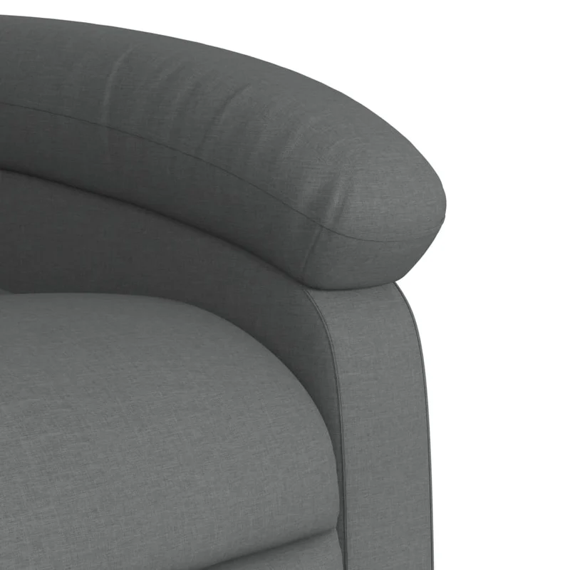 Fauteuil de relaxation TV fonction massage inclinable 6 points de massage en tissu gris foncé DEC026949