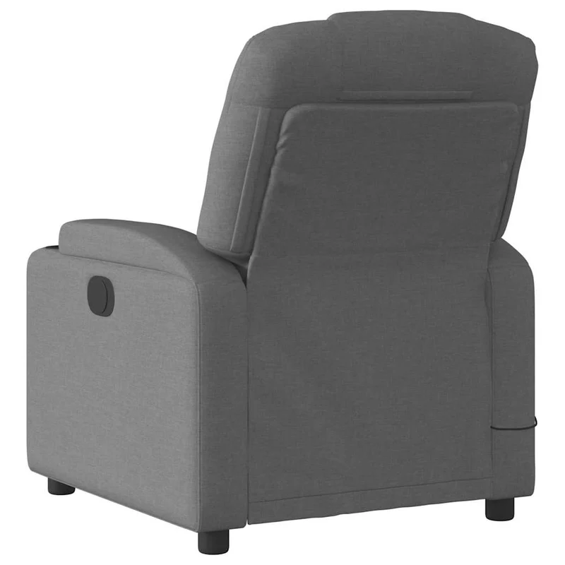 Fauteuil de relaxation TV fonction massage inclinable 6 points de massage en tissu gris foncé DEC026941