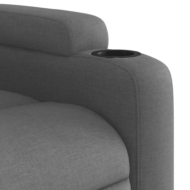Fauteuil de relaxation TV fonction massage inclinable 6 points de massage en tissu gris foncé DEC026941