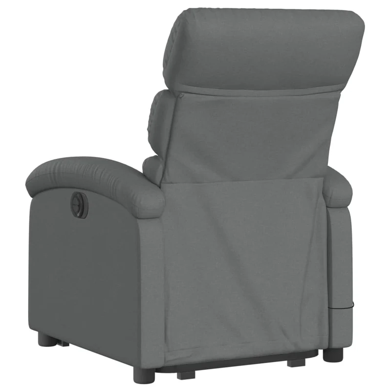 Fauteuil de relaxation TV fonction massage inclinable levage électrique en tissu gris foncé DEC026939