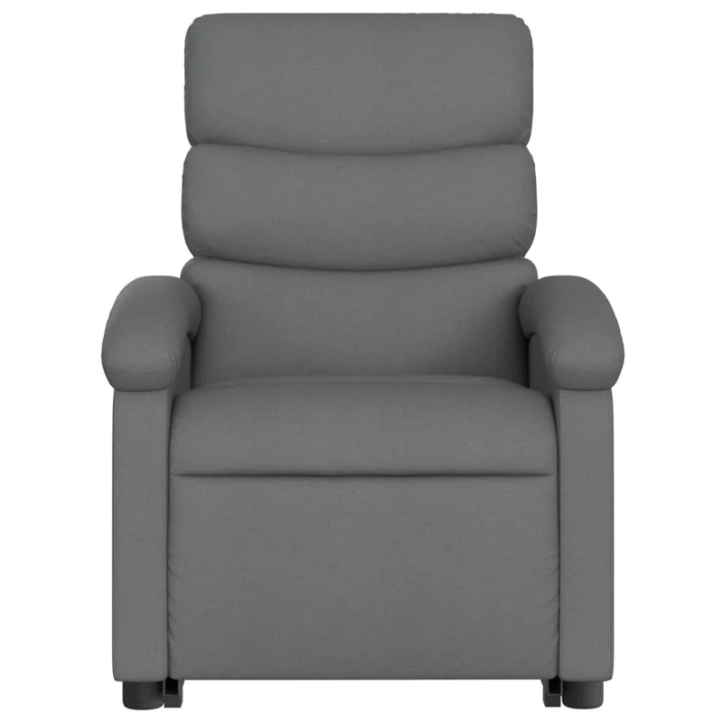 Fauteuil de relaxation TV fonction massage inclinable levage électrique en tissu gris foncé DEC026939