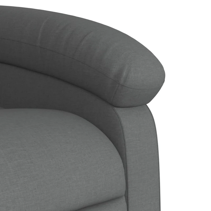 Fauteuil de relaxation TV fonction massage inclinable levage électrique en tissu gris foncé DEC026939