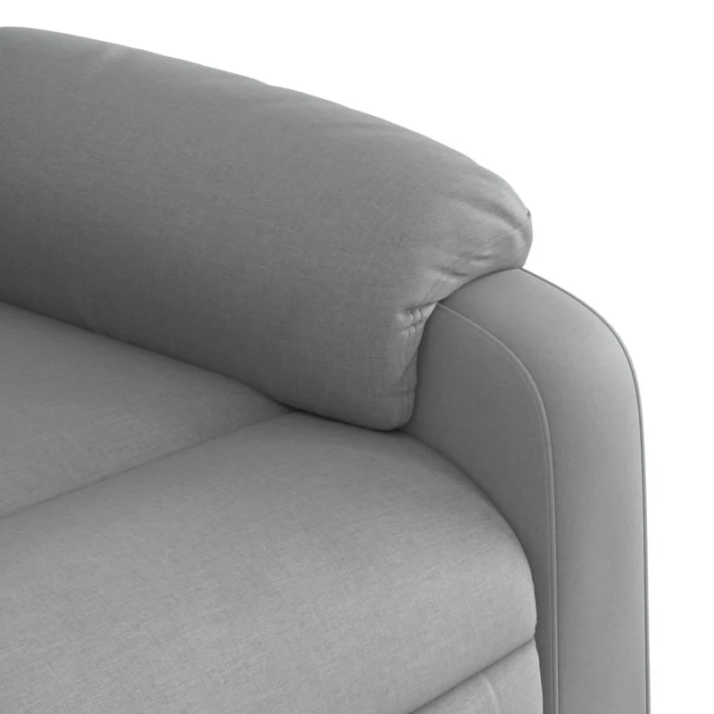 Fauteuil de relaxation TV fonction massage inclinable 6 points de massage en tissu gris clair DEC026921