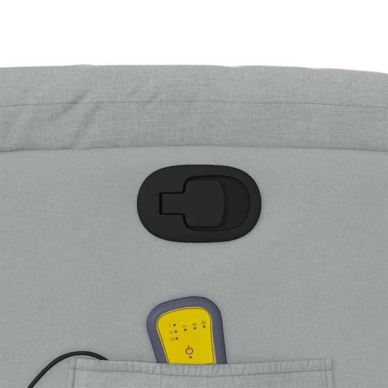 Fauteuil de relaxation TV fonction massage inclinable 6 points de massage en tissu gris clair DEC026921