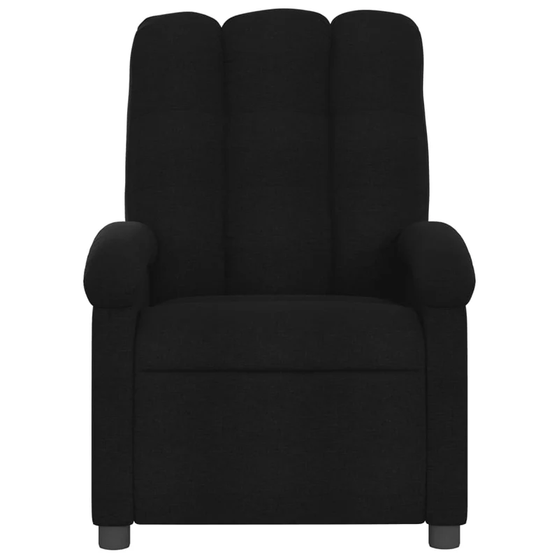 Fauteuil de relaxation TV fonction massage inclinable électrique 6 points de massage en tissu noir DEC027230