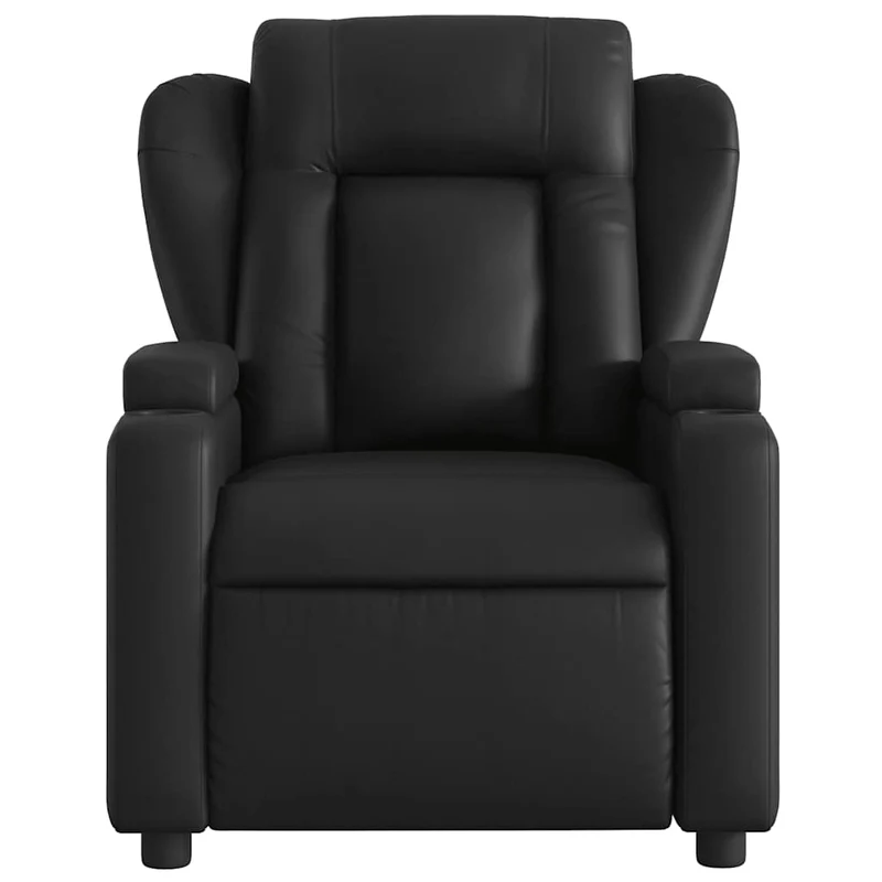 Fauteuil de relaxation TV fonction massage inclinable électrique 6 points de massage en PVC noir DEC027214