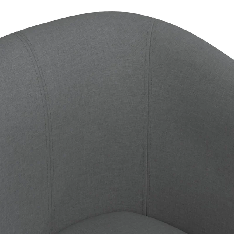 Fauteuil lounge assise confortable design moderne avec repose-pied en tissu gris foncé DEC026422