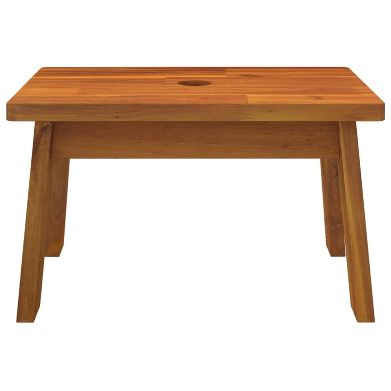Tabouret assise escabeau support plantes 38 x 26 x 22 cm en bois d'acacia brun DEC026380