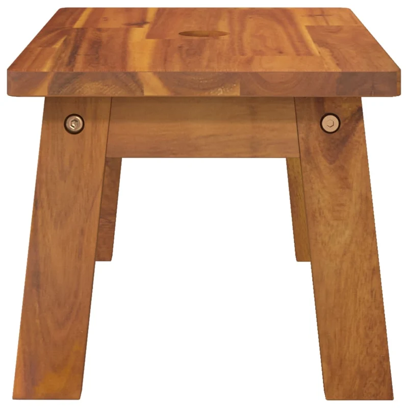 Tabouret assise escabeau support plantes 38 x 26 x 22 cm en bois d'acacia brun DEC026380