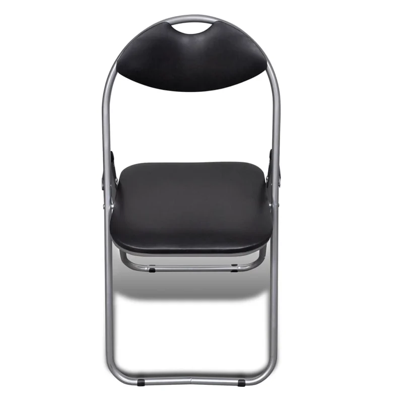 Lot de 6 chaises de cuisine bureau réunion pliables structure légère en PVC et acier noir DEC026290