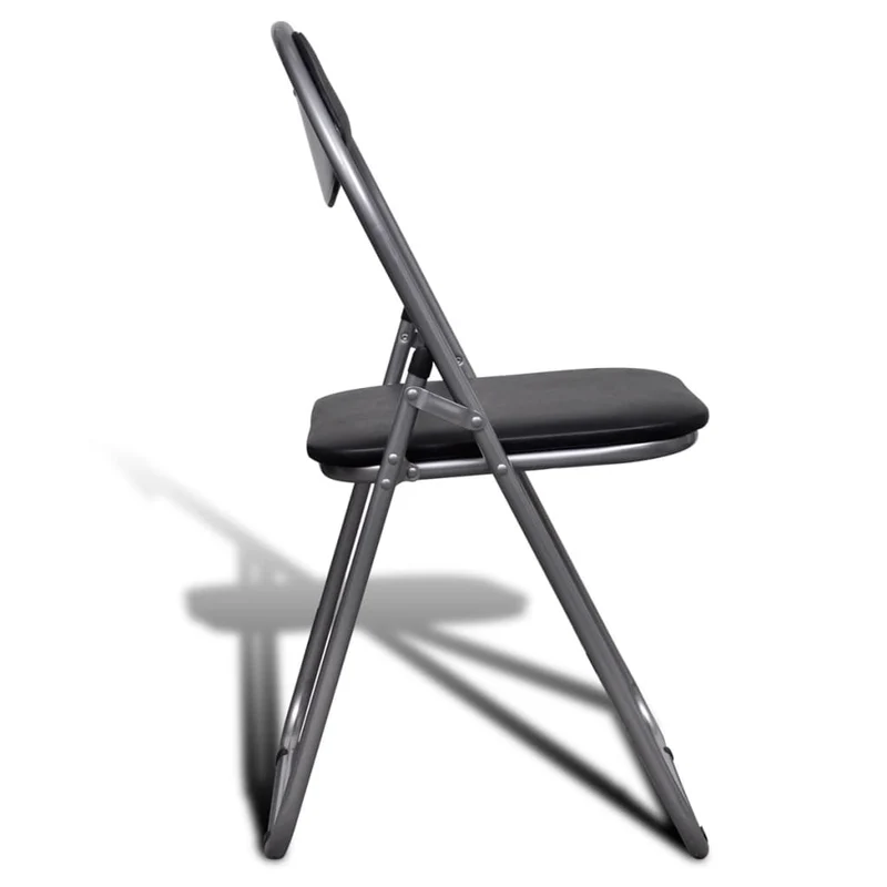 Lot de 6 chaises de cuisine bureau réunion pliables structure légère en PVC et acier noir DEC026290