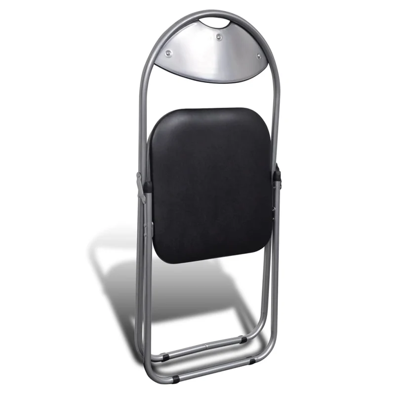 Lot de 6 chaises de cuisine bureau réunion pliables structure légère en PVC et acier noir DEC026290