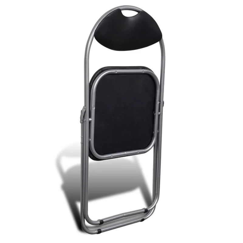 Lot de 6 chaises de cuisine bureau réunion pliables structure légère en PVC et acier noir DEC026290