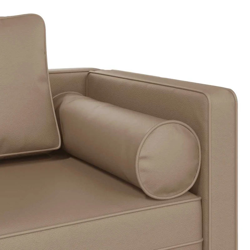 Méridienne chaise longue canapé pour intérieur avec coussins en PVC couleur cappuccino DEC026065