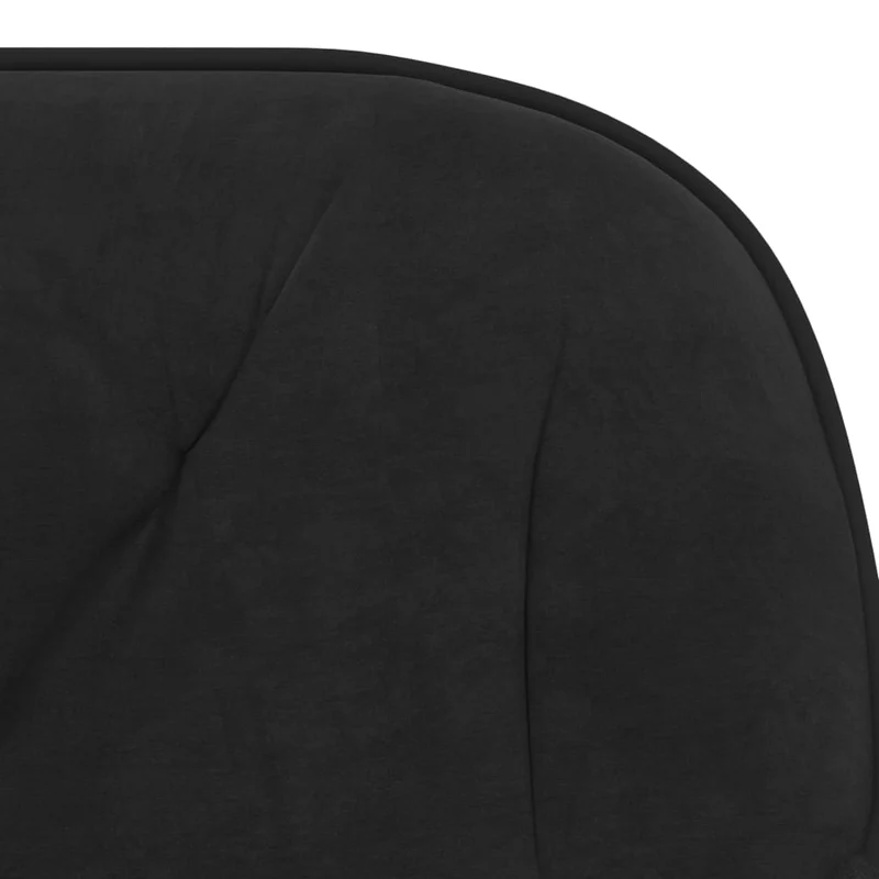 Lot de 2 chaises de salle à manger bureau siège pivotant hauteur réglable en velours noir DEC025293