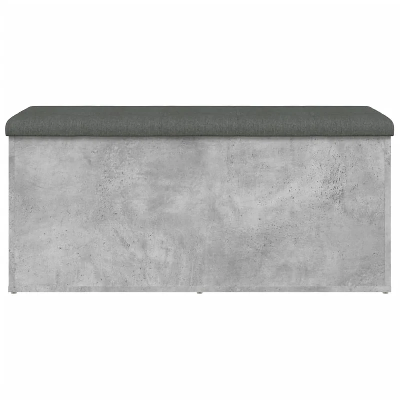 Banc banquette de rangement couleur gris béton 102 x 42 x 45 cm bois d'ingénierie DEC024761