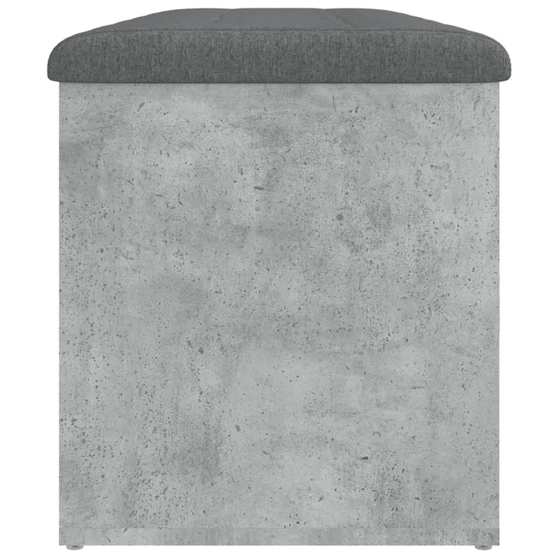 Banc banquette de rangement couleur gris béton 102 x 42 x 45 cm bois d'ingénierie DEC024761