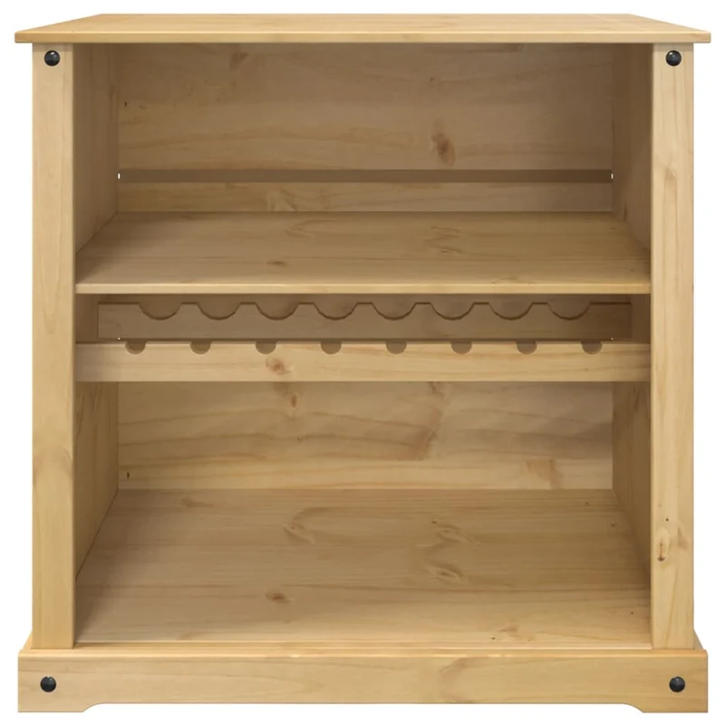 Armoire à vin design rustique avec compartiment de rangement 107,5 x 51 x 105,5 cm en bois de pin DEC024427